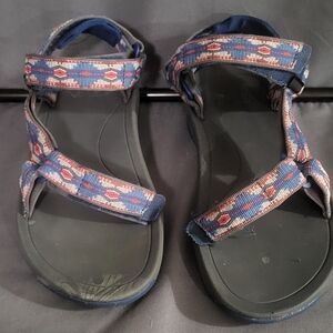 Kids Blue Patterned Sandals